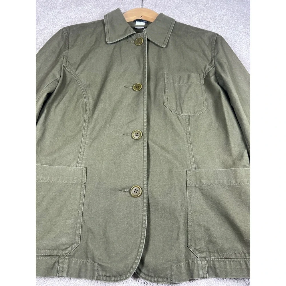 J. Crew Military Green Cotton Utility Jacket